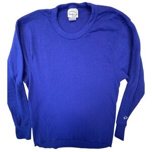 Duofold Thermal Shirt Mens Large Blue Long Sleeve Crew Neck Base Layer